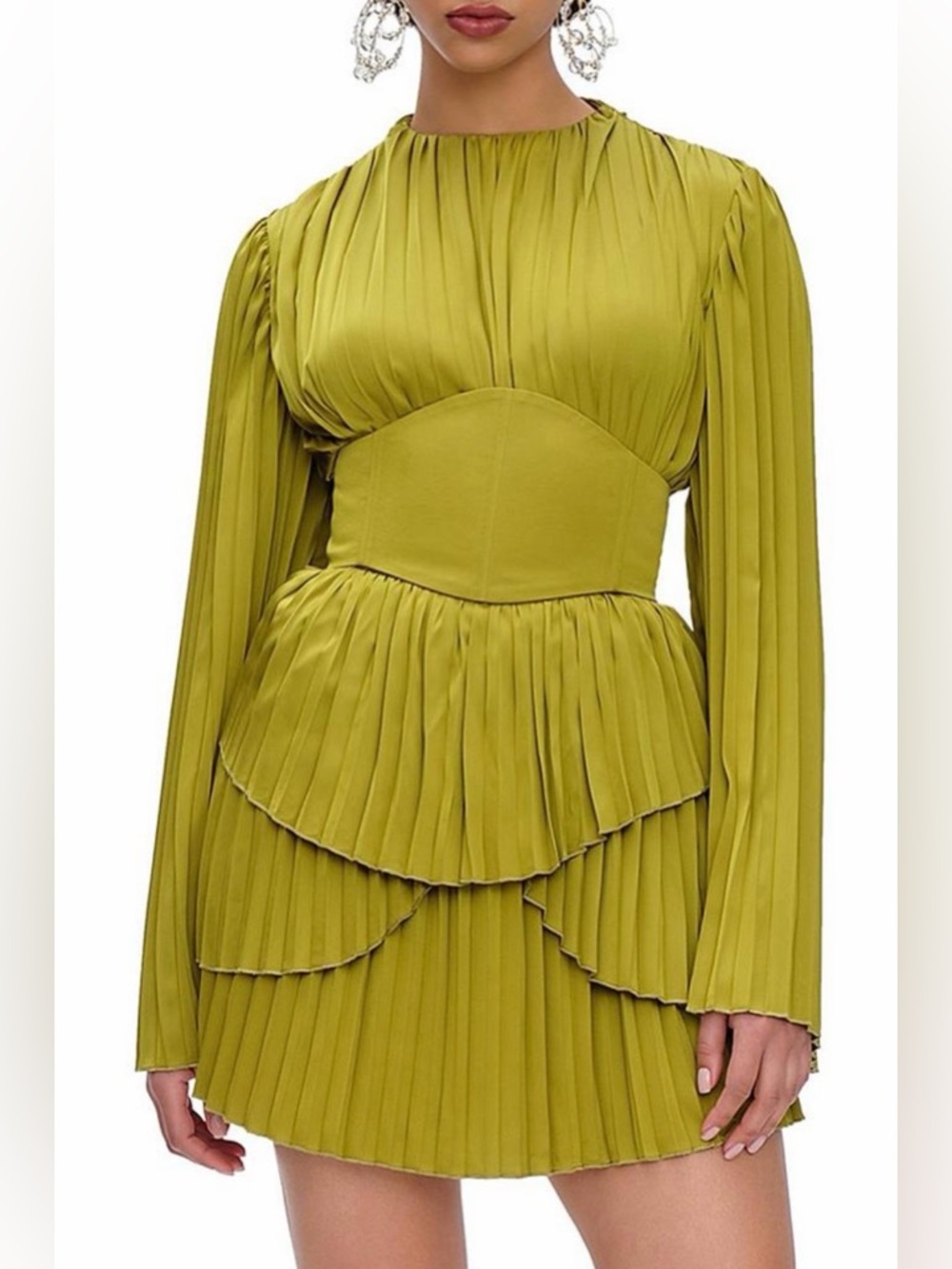 ANDREA IYAMAH
The Lenti Pleated Mini Dress in Onyx (Size S) - Picture 2 of 16